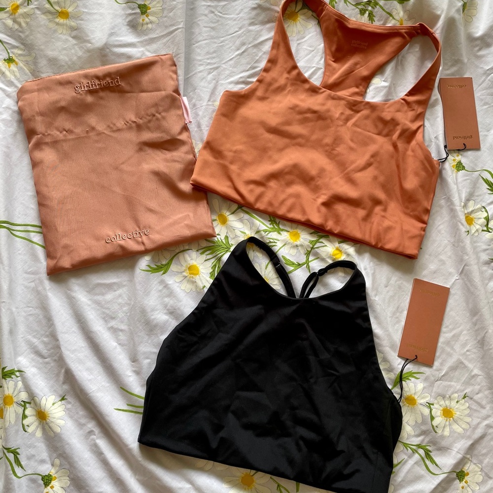 Girlfriend Collective Set of TWO Bras Size Large